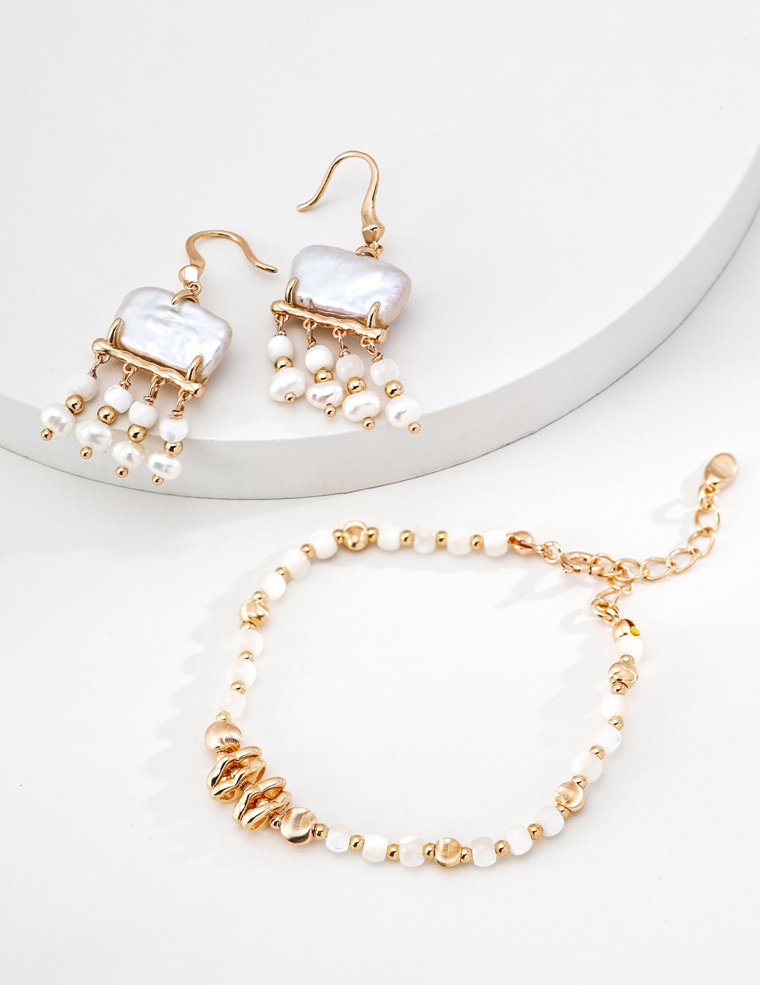 Vintage Mother of Pearl Bracelet S925 Silver