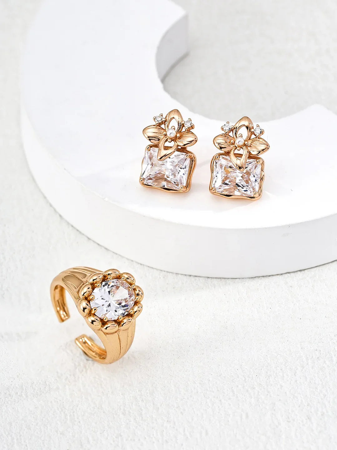 S925 silver geometric ring