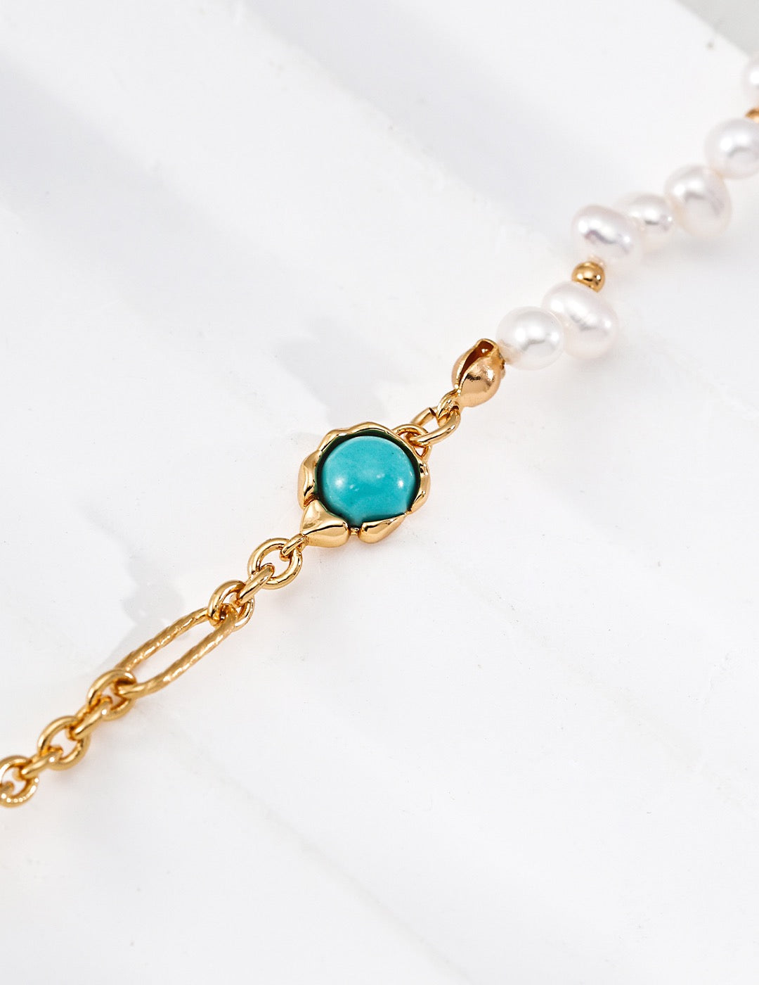S925 Silver Pearl Turquoise Bracelet