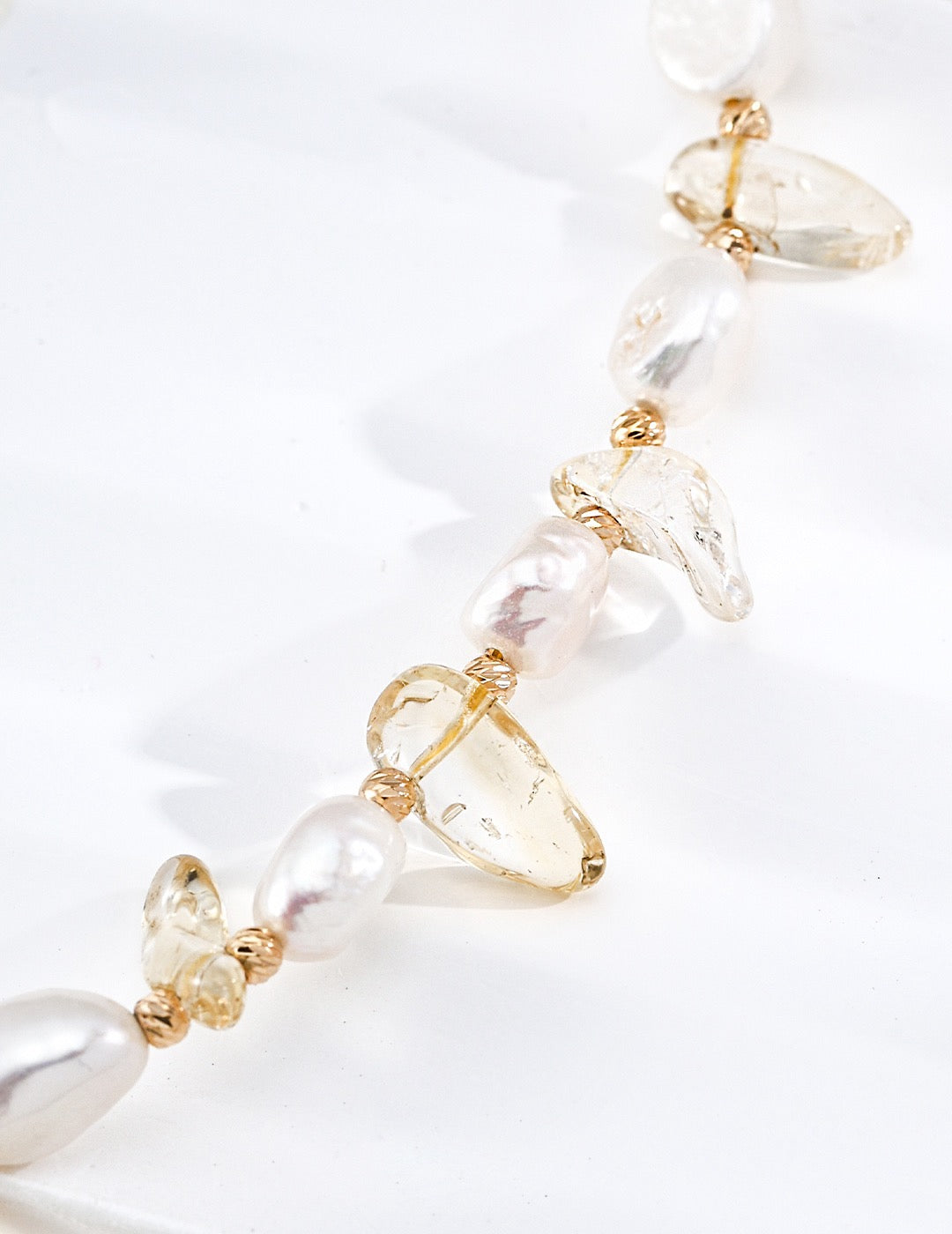 S925 Silver "Golden Luck & Pearl" Bracelet | Natural Crystal & Pearl Ins Style Bracelet