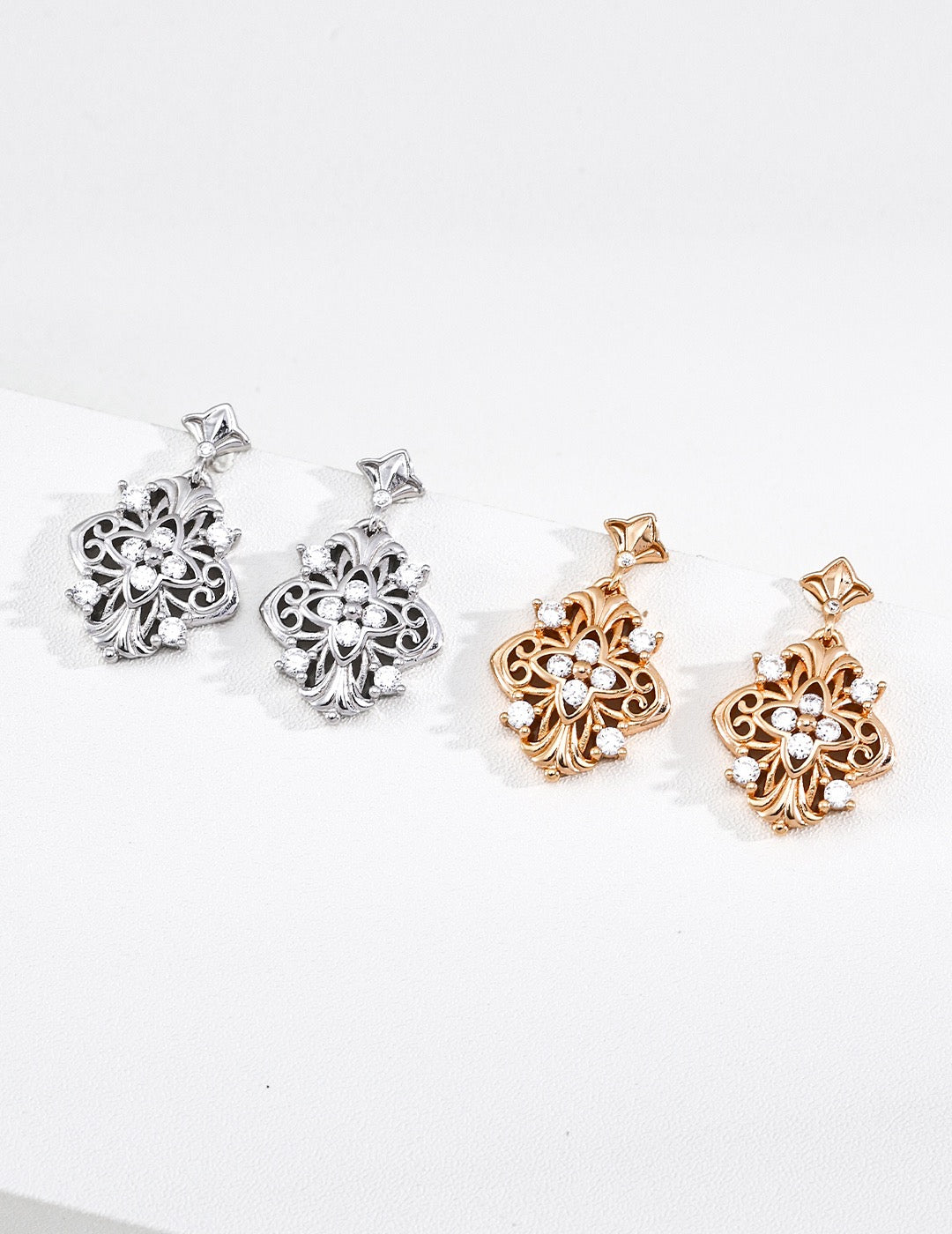 S925 Silver Willow Leaf CZ Earrings | "Wealth & Prosperity" Lucky Earrings
