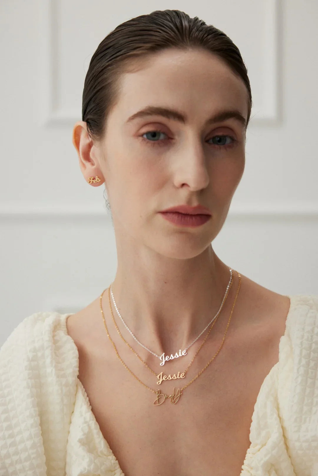 Personalisierte Buchstabenkette aus 925er Sterlingsilber, 18 Karat vergoldet