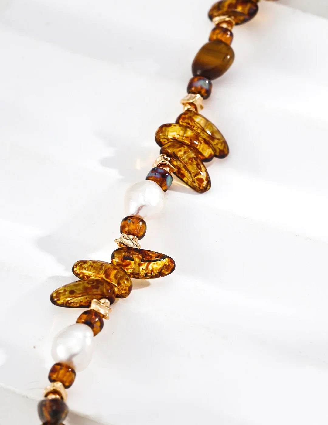 S925 silver tiger's eye retro gold natural pearl bracelet