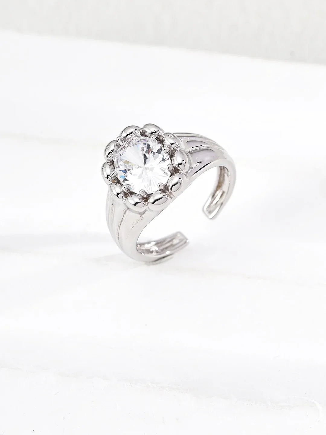 S925 silver geometric ring