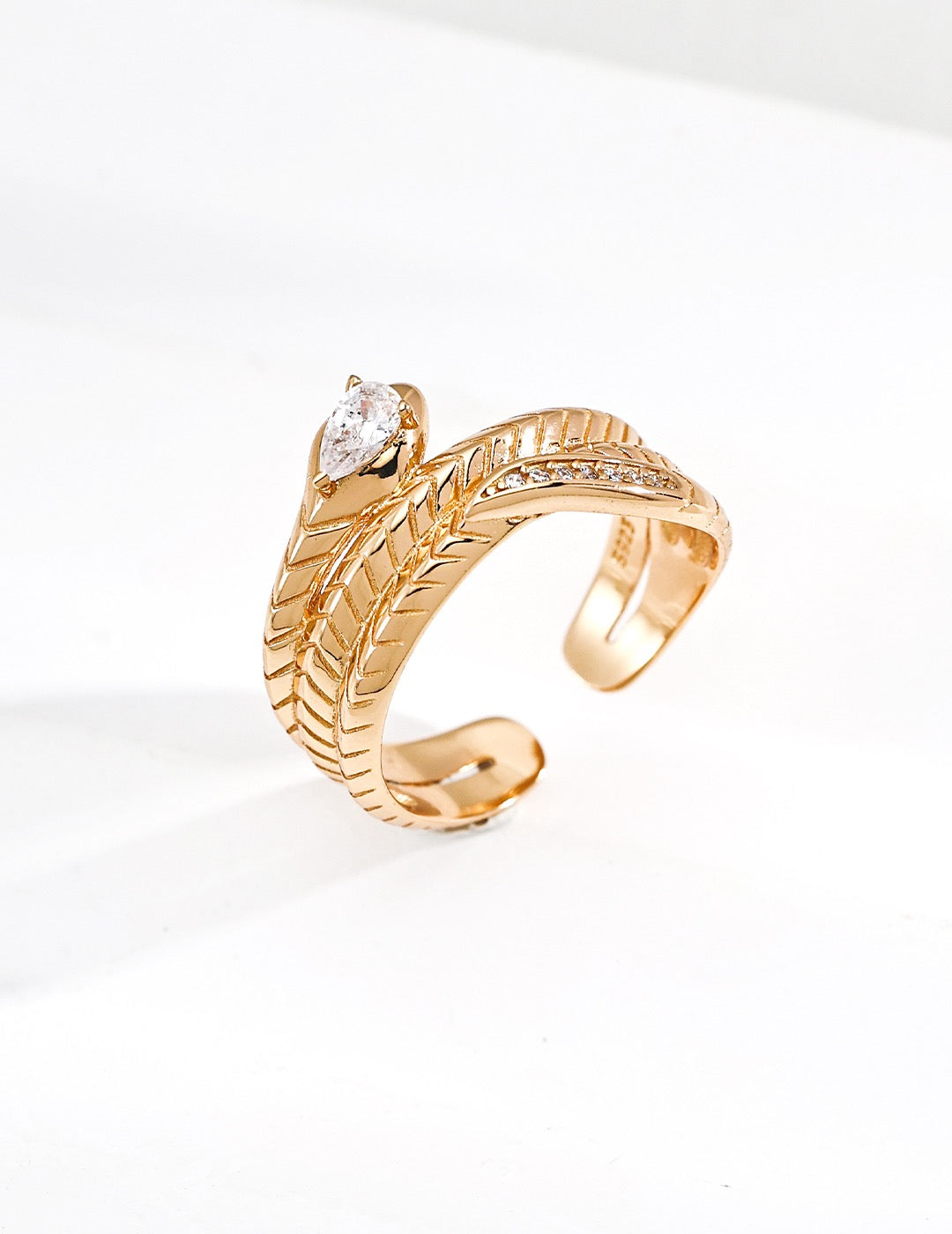 S925 silver snake serpentine design silver ring