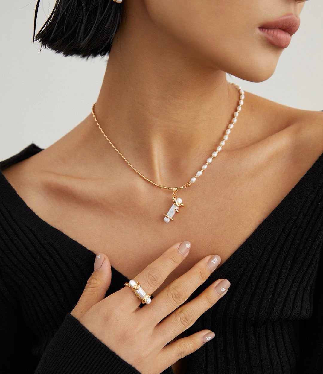 S925 Silver & Baroque Pearl Necklace