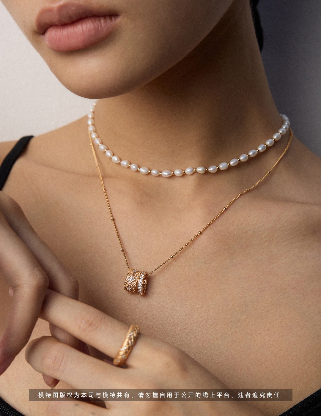 S925 Silver Vintage Pearl Choker Necklace | Rice Pearl & Round Bead Stacked Necklace