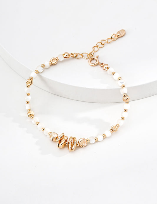 Vintage Mother of Pearl Bracelet S925 Silver