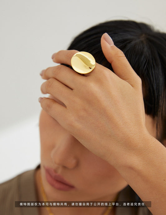 2026 New S925 Silver Wide Band Plain Ring | Minimalist Metallic Finish