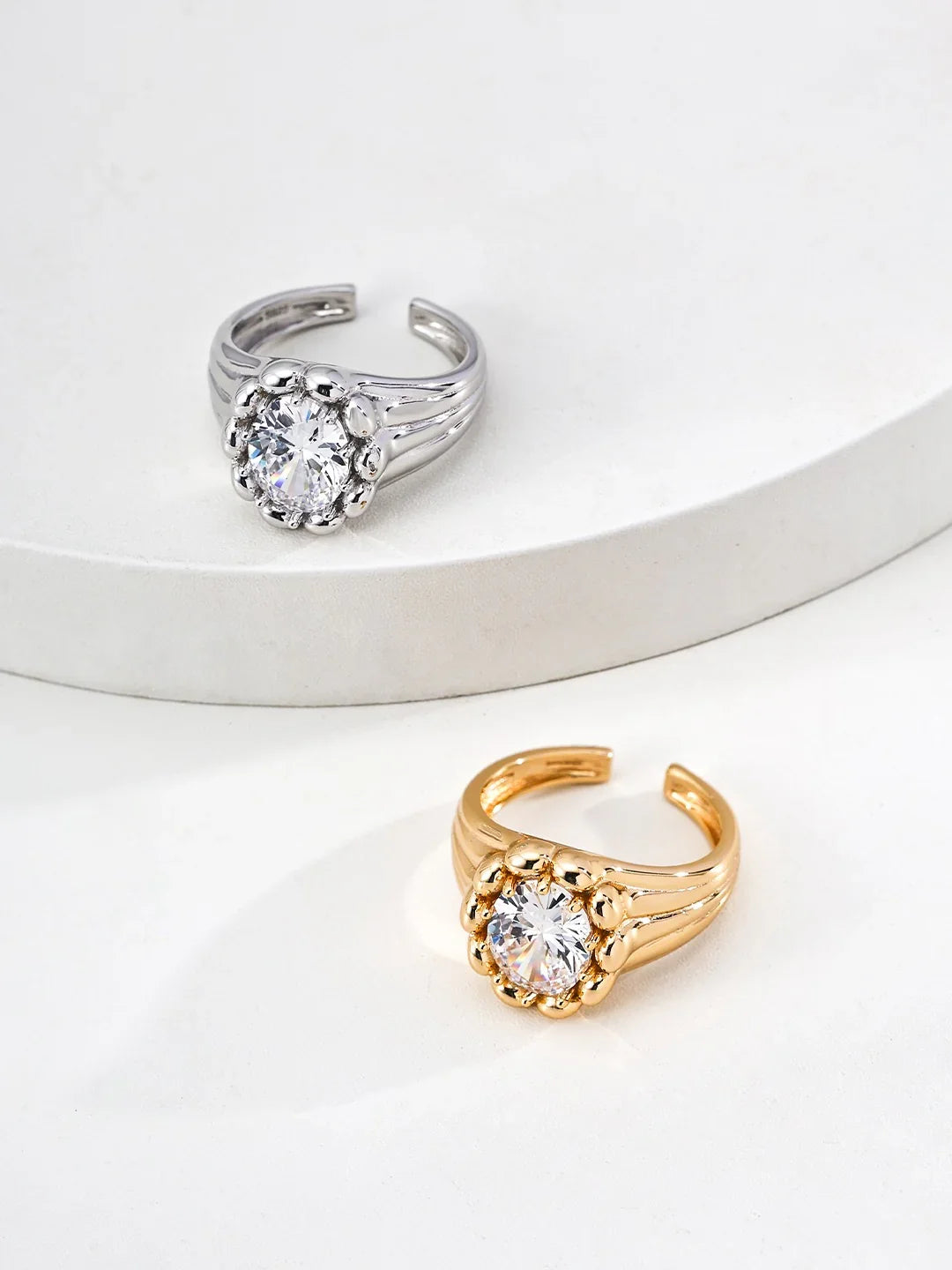 S925 silver geometric ring