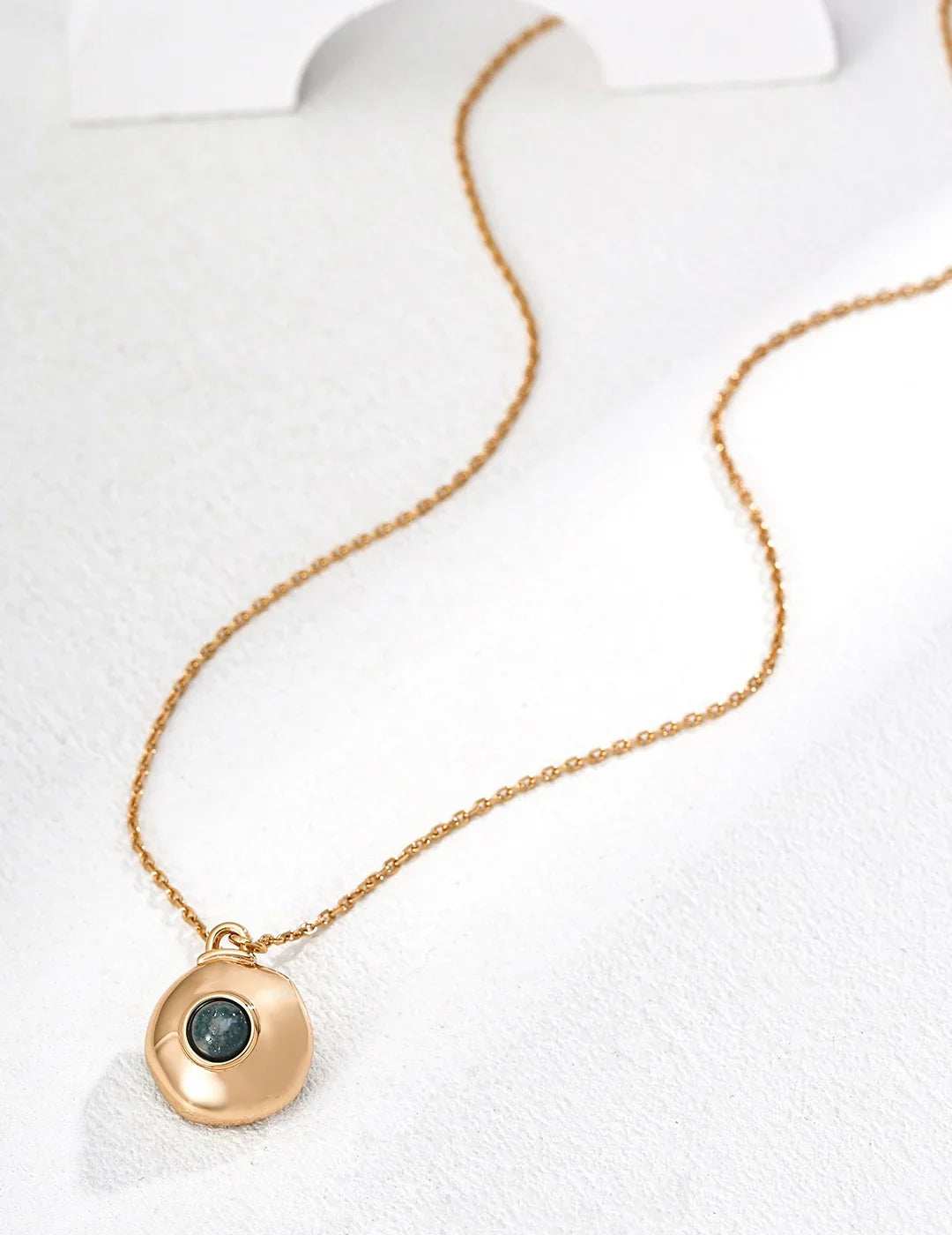 S925 silver aquatic grass agate necklace
