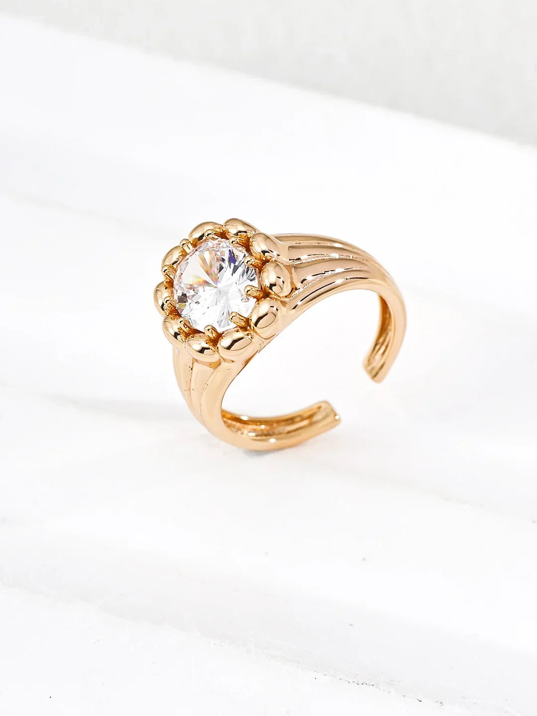 S925 silver geometric ring