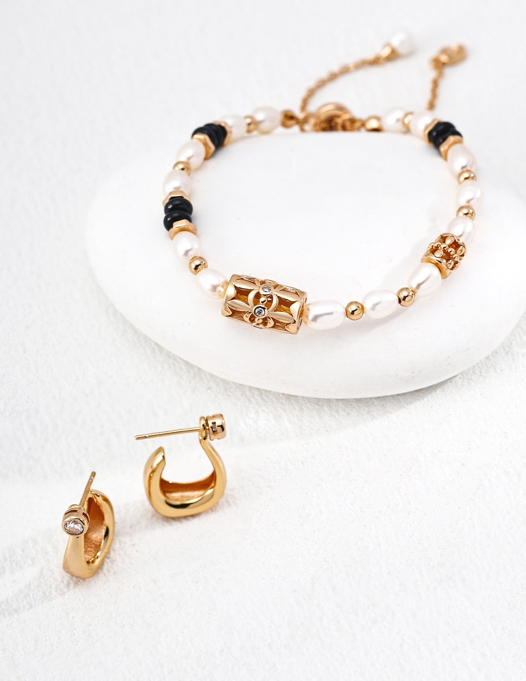 Minimalistische C-förmige Zirkon-Ohrringe, 925er Silber – Retro-Gold- und Rhodium-Finish, 1,5 cm