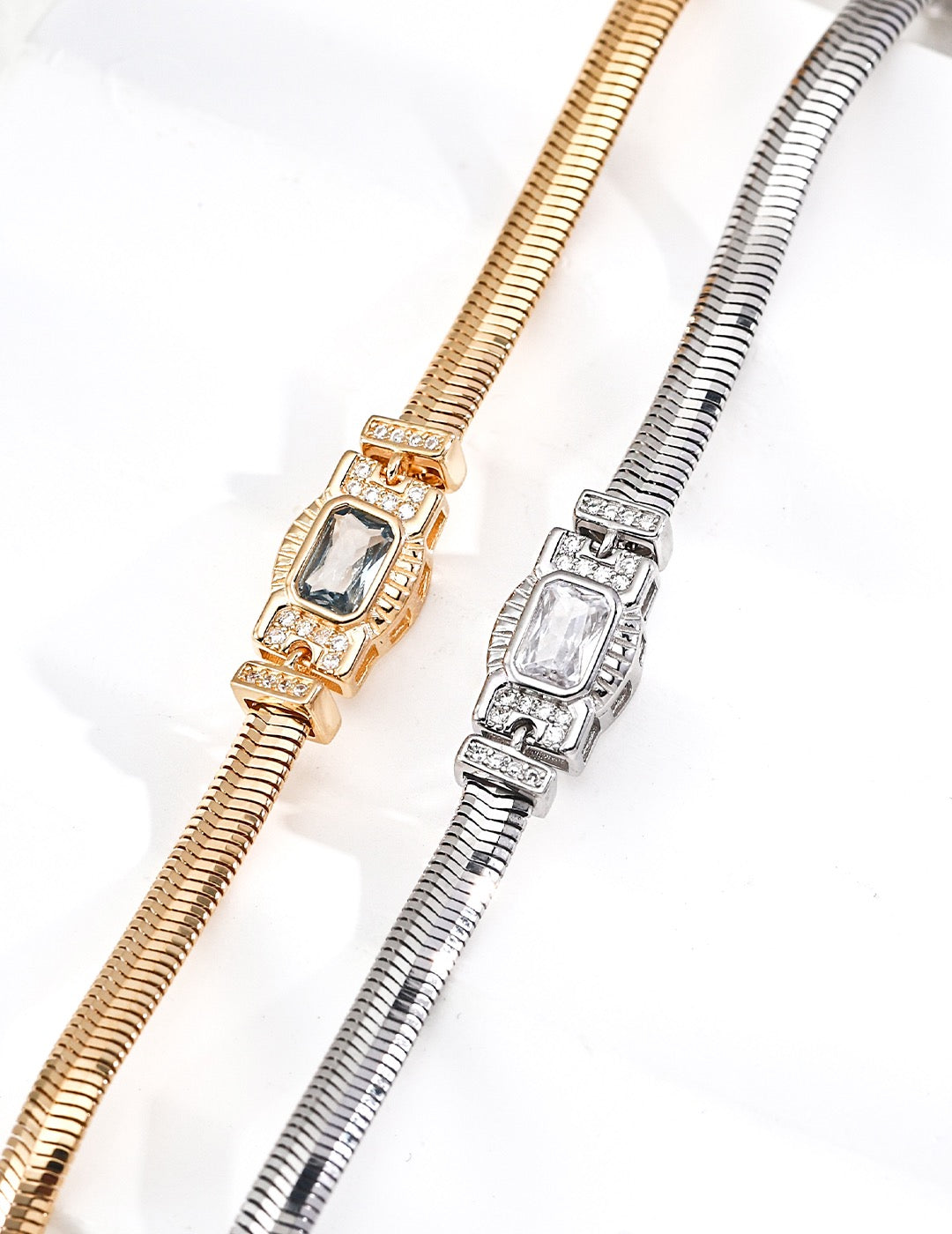 Designer-Zirkonarmband – Hochwertige Schmuckverarbeitung aus 925er Silber, 16 cm + 3 cm Verlängerung