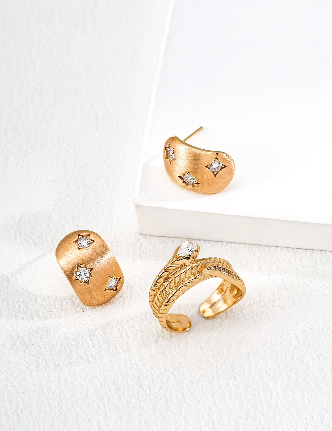 S925 silver snake serpentine design silver ring